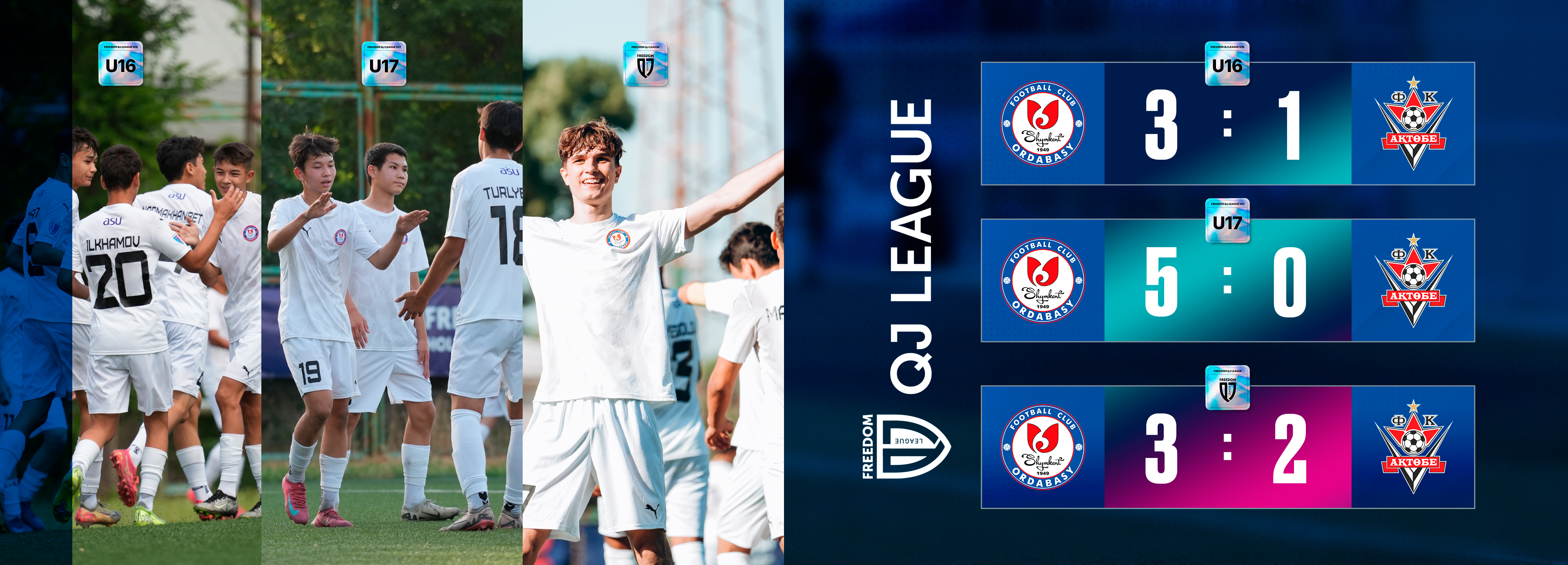 QJ League 5-тур: «Ордабасы» жасөспірім командаларының жарқын жеңістері